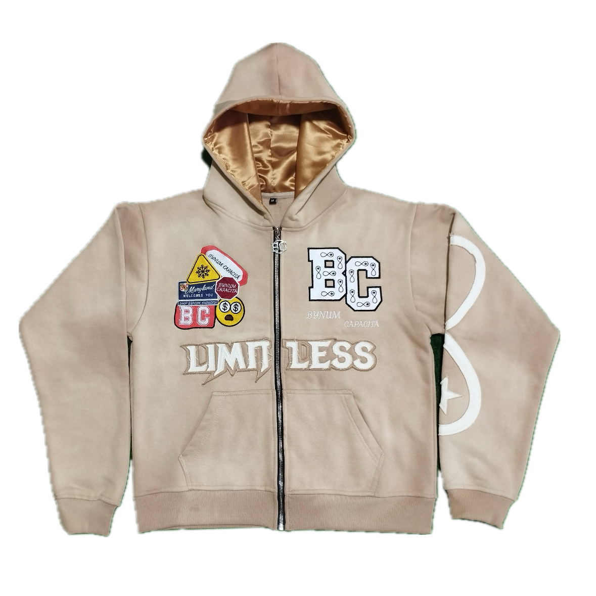 Tan Limitless zip up