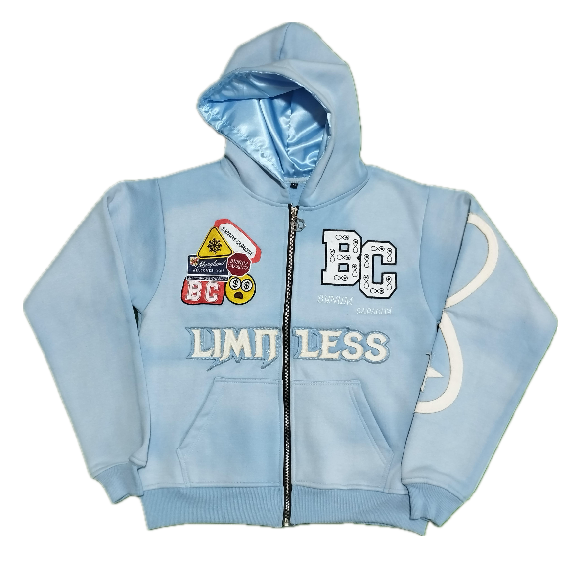 Blue limitless zip up